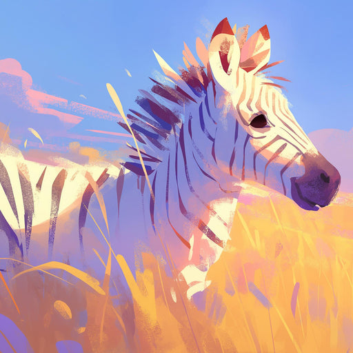 Zebra Mural Wallpaper | Pastel Paint