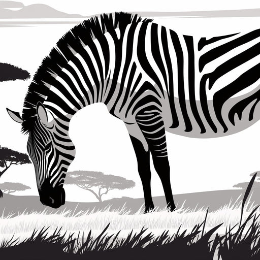 Zebra Wallpaper | Black and White Savanna