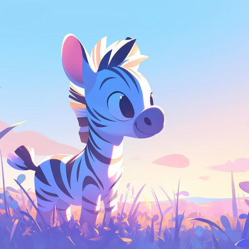 Zebra Mural Wallpaper | Purple Shades