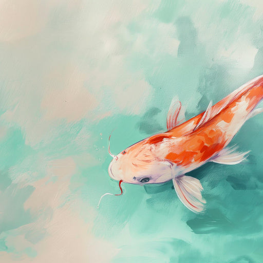 Zen Mural Wallpaper | Koi Fish Painting