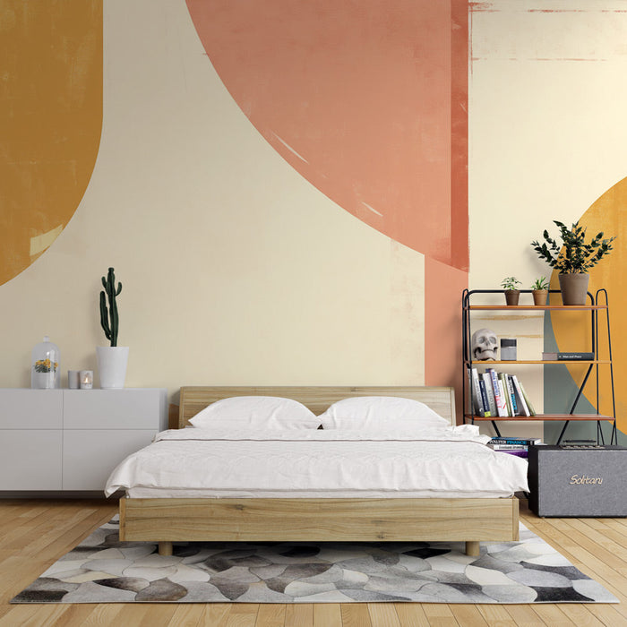 Contemporary Mural Wallpaper | Pastel Shapes