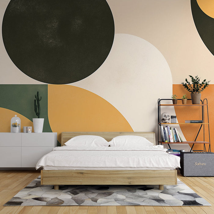 Contemporary Mural Wallpaper | Circular Shapes