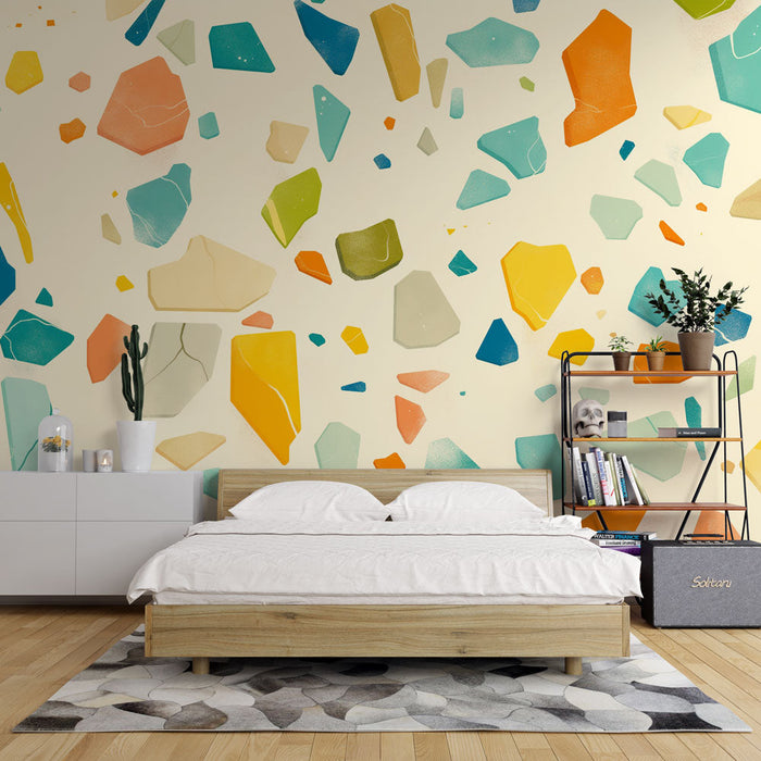 Terrazzo Mural Tapet | Stone Chips