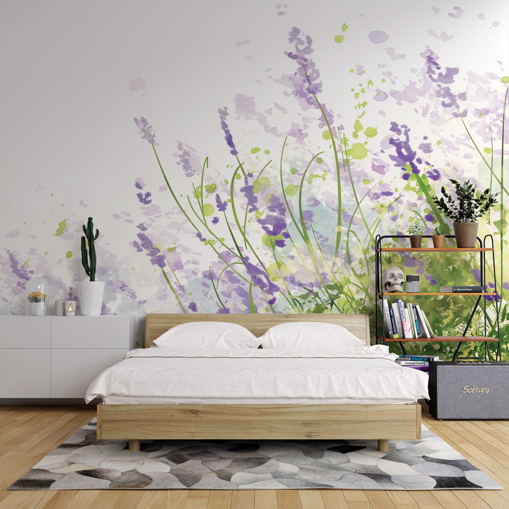 Papel de parede Lavanda | Estilo de pintura em tons pastel — WonderMural, image size:1000x1000