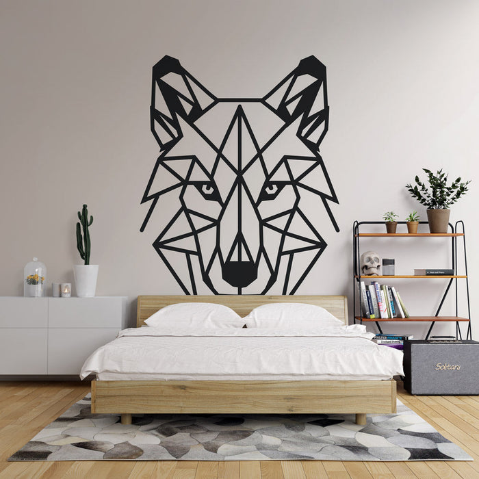 Geometrisch Dieren Foto Behang | Wolf Hoofd