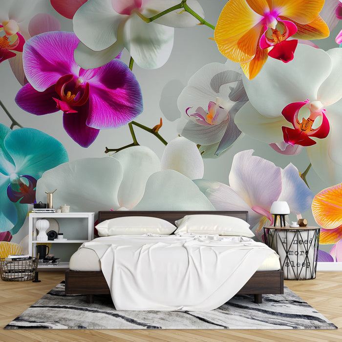Tapeta orchidejové květy | Velké květy v různých barvách