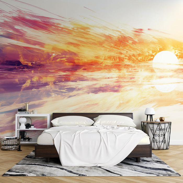 Sunset Mural Wallpaper | Painting in Motion