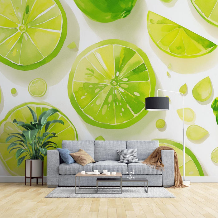 Lime Green Mural Wallpaper | Nuancer af grøn