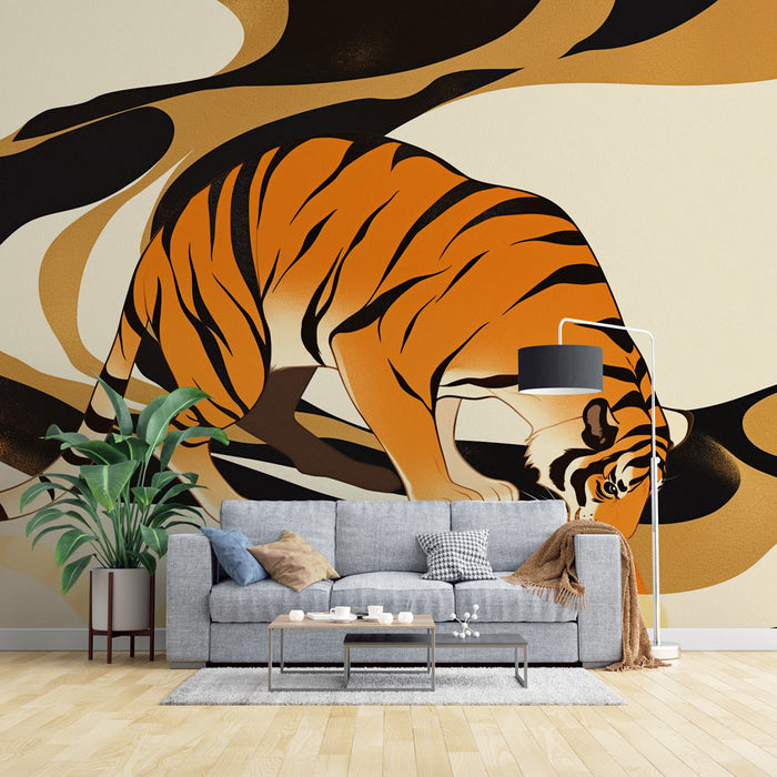 Papel pintado de tigre | Río Dorado