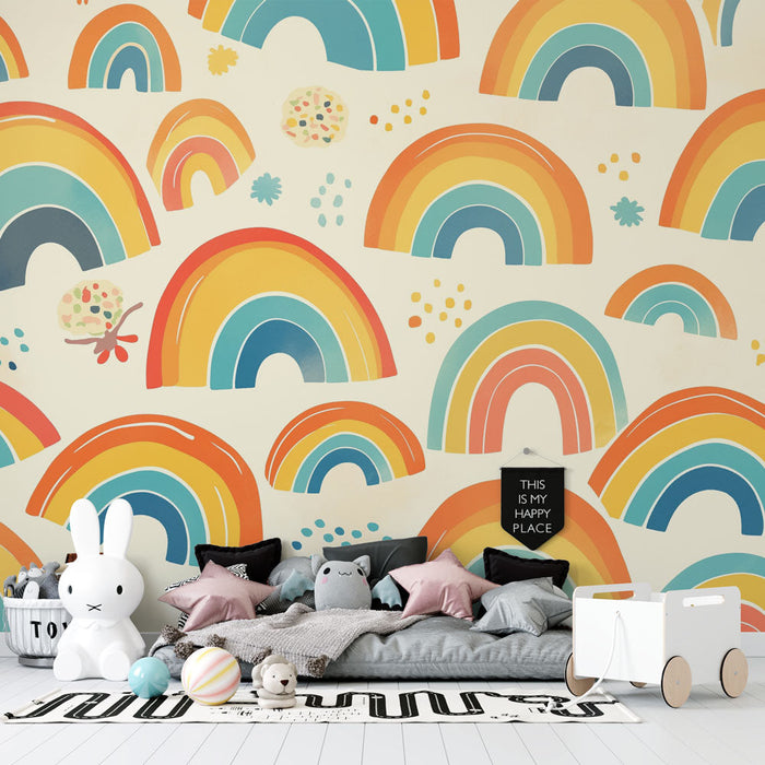 Rainbow Mural Wallpaper | Child's Drawing