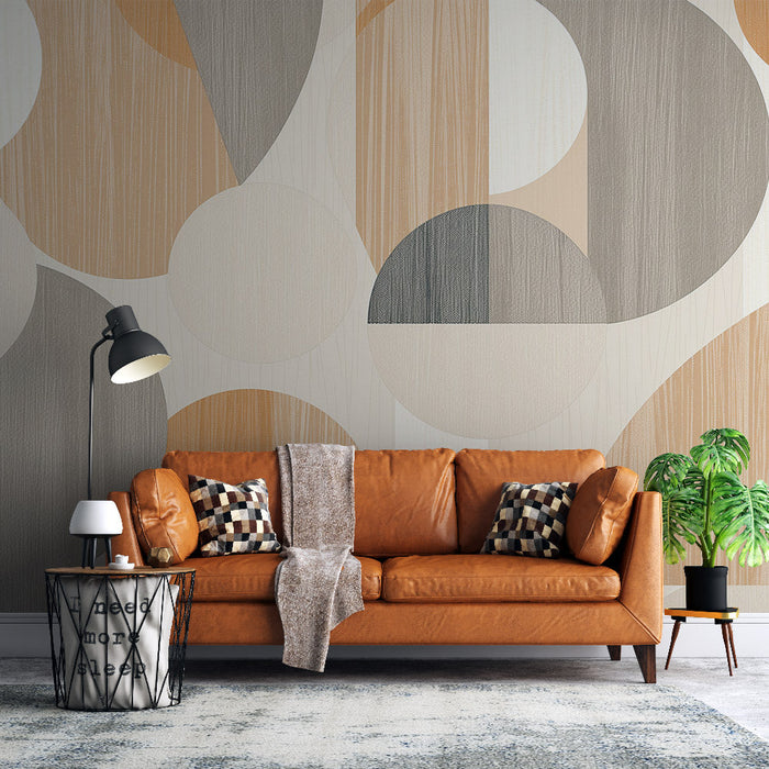 Art Deco Mural Wallpaper | 70s Geometric Shapes