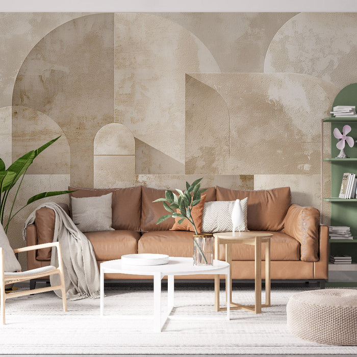 Art Deco Mural Wallpaper | Geometriske og teksturerte former