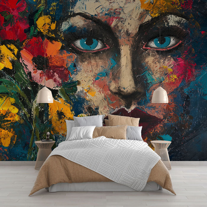 Art Deco Mural Wallpaper | Intense Gaze