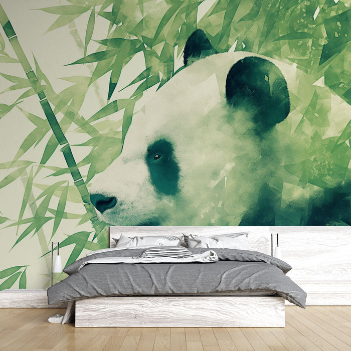 Mural Wallpaper Collage | Bamboo and Panda