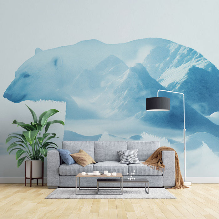 Mural Wallpaper Collage | Hvit og Arktisk Bjørn