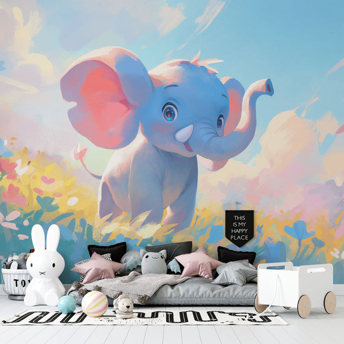 Elephant Mural Wallpaper | In the Heart of the Prairie