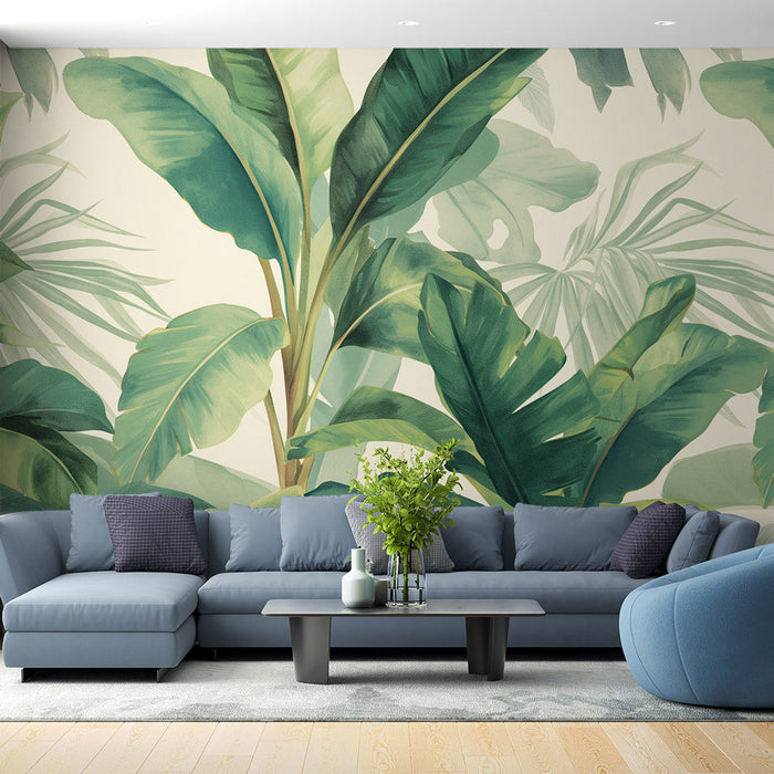 Foliage Mural Wallpaper | Banana Leaves