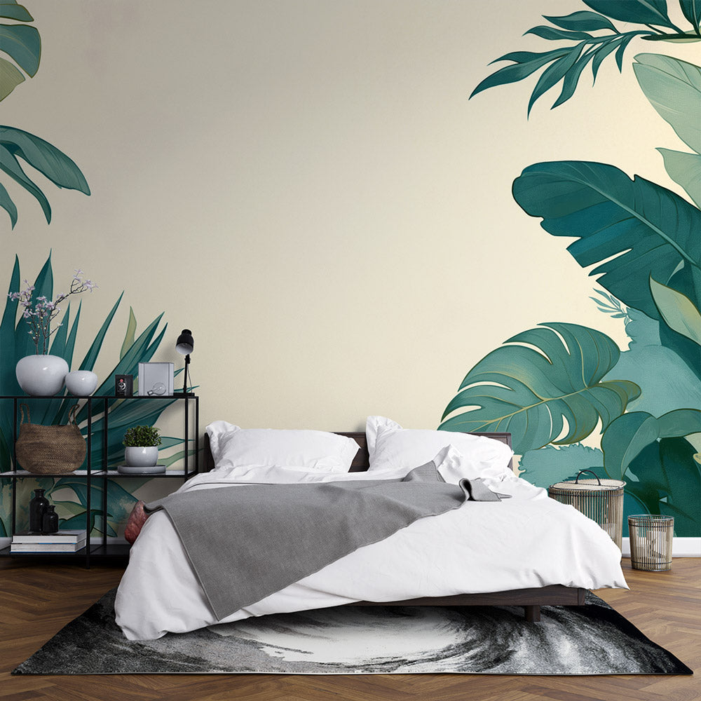 Autumn Foliage Mural Wallpaper | Delicate Branches With Terracotta Leaves main image 1