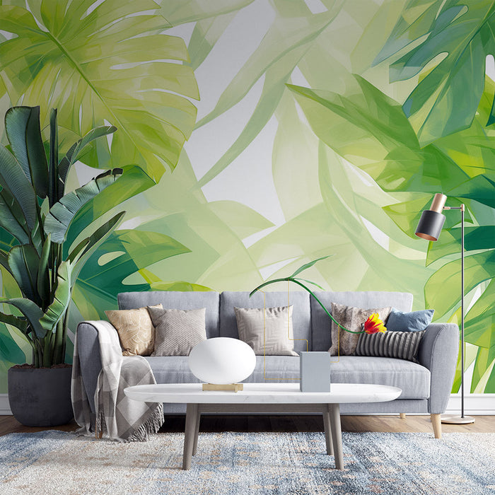 Foliage Mural Wallpaper | Large Green Leaves