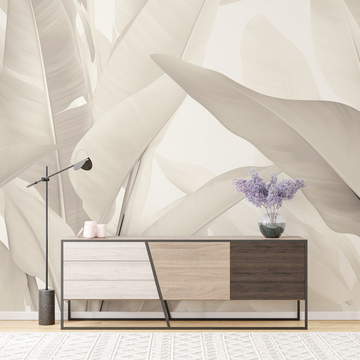 Foliage Mural Wallpaper | Beige Shade