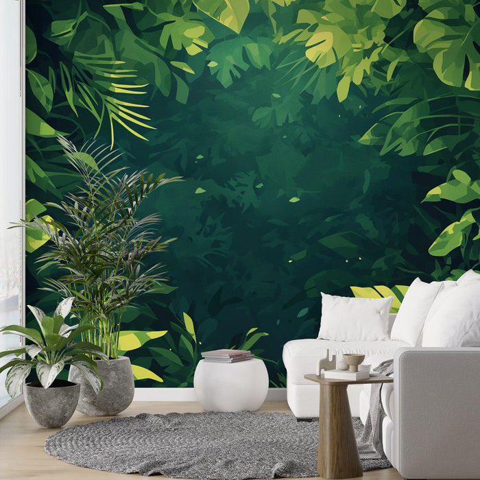 Mysterious Foliage Mural Wallpaper | Dense Vegetation