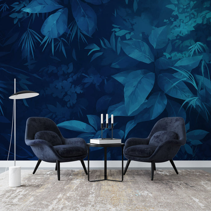 Nacht Foliage Mural Wallpaper | Dichte Vegetatie