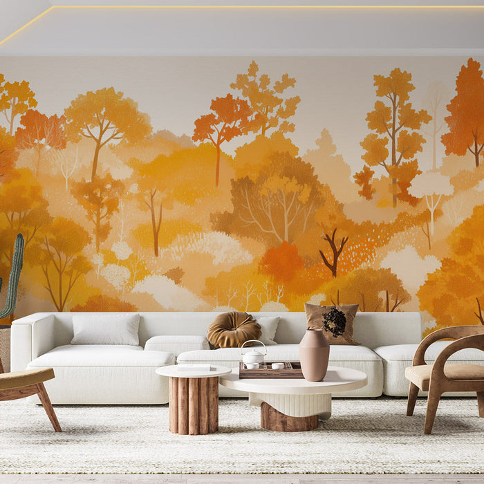 Forest Mural Wallpaper | Autumnal Design