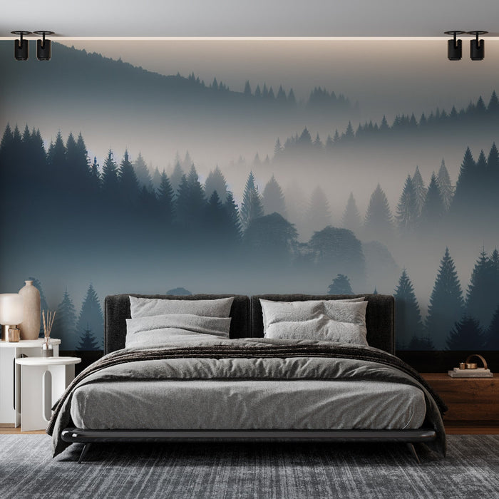 Forest Mural Wallpaper | Misty Valley and Design
