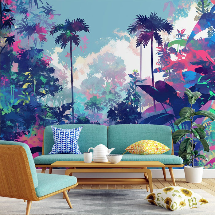 Tropical Forest Mural Wallpaper | Street Art