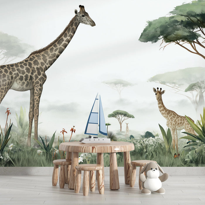 Giraffe Mural Wallpaper | Vill natur