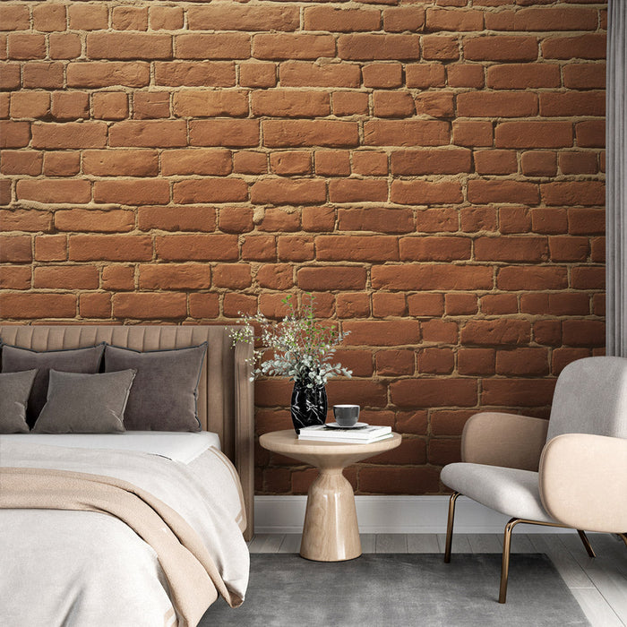 Natural Brick Effect Wallpaper | Wall with Cement