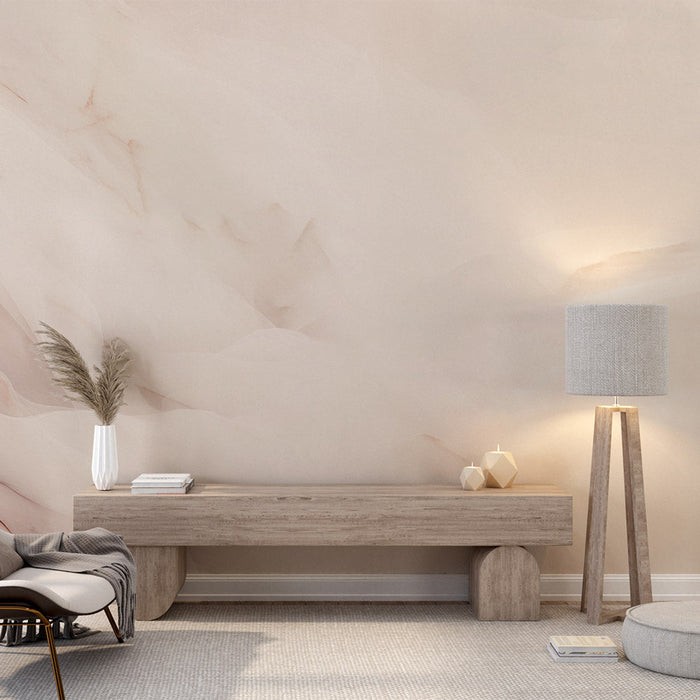 Marble Effect Mural Wallpaper | Rosy Effects