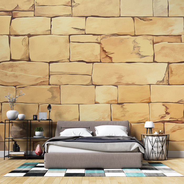 Stone Painted Mural Wallpaper | Design