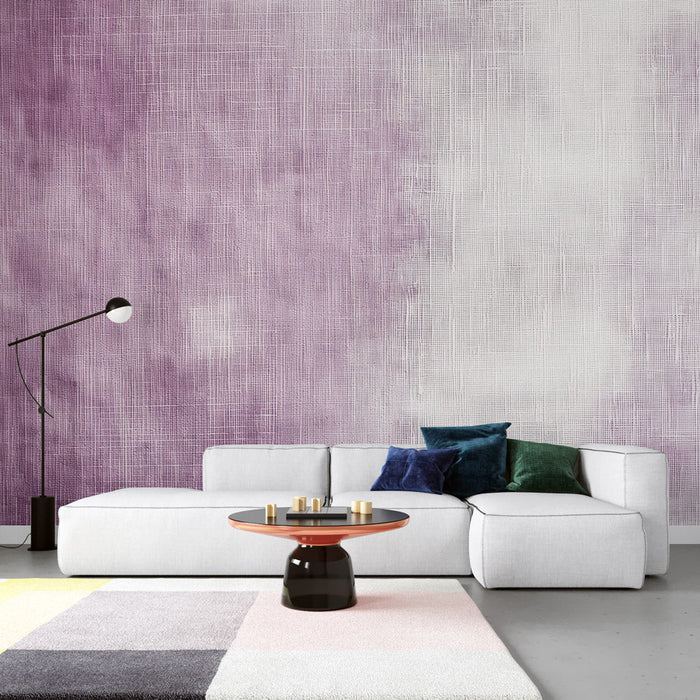 Japandi Mural Wallpaper | Imitation Teksturer på Lavendel Gradient