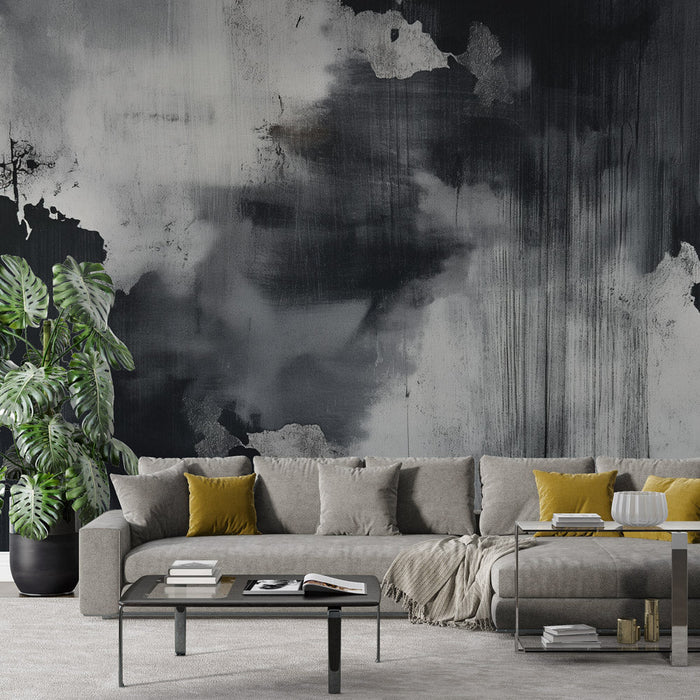 Japandi Mural Wallpaper | Ink Spots