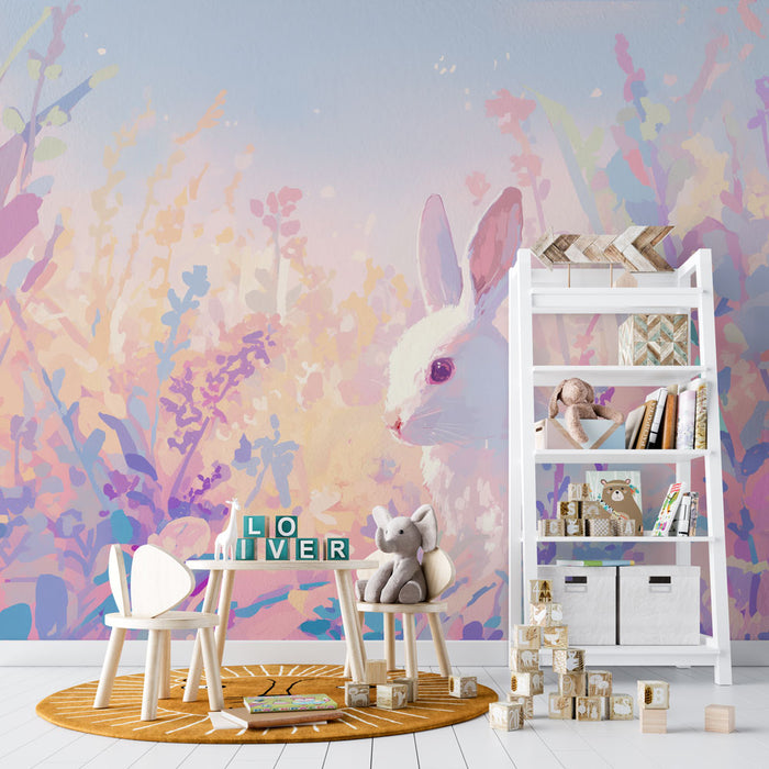 Kanin Tapet | Pastel Blomster