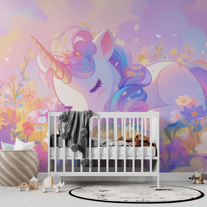 Unicorn Mural Wallpaper | Enchanted Slumber