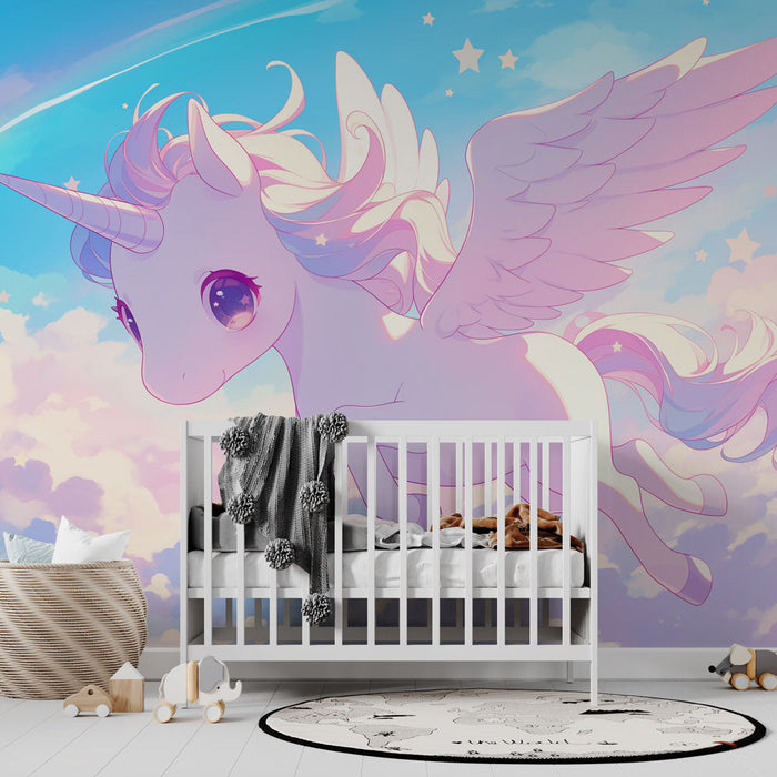 Unicorn Mural Wallpaper | Winged Unicorn