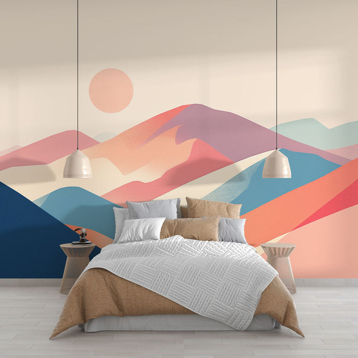 Mountain Wallpaper | Pastel Multicolor