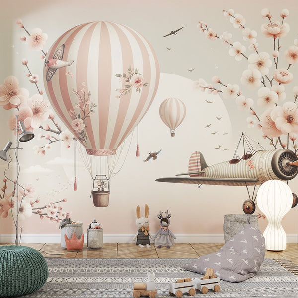 Hot Air Balloon Mural Wallpaper