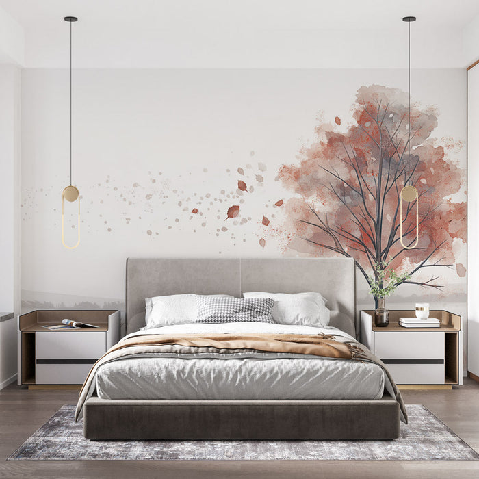 Autumn Landscape Mural Wallpaper | Paint Effect