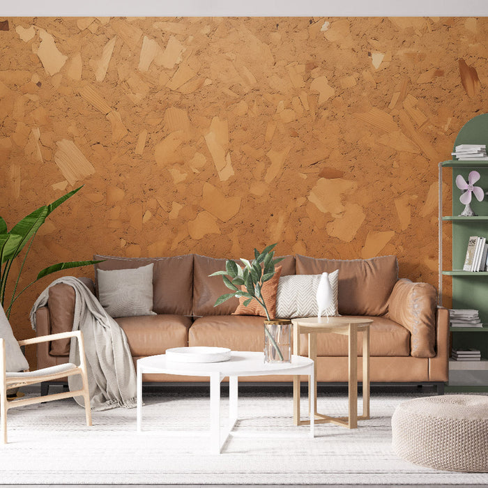 Cork Texture Mural Wallpaper | Panoramic