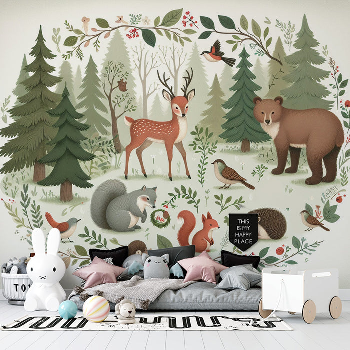 Deer Mural Wallpaper | Animals and Enchanted Forest