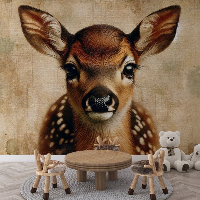 Papel pintado deer | Bust of a deer on vintage background