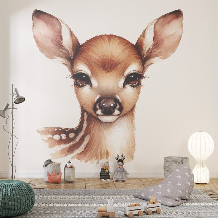 Deer Mural Wallpaper | Bust of a cute little deer