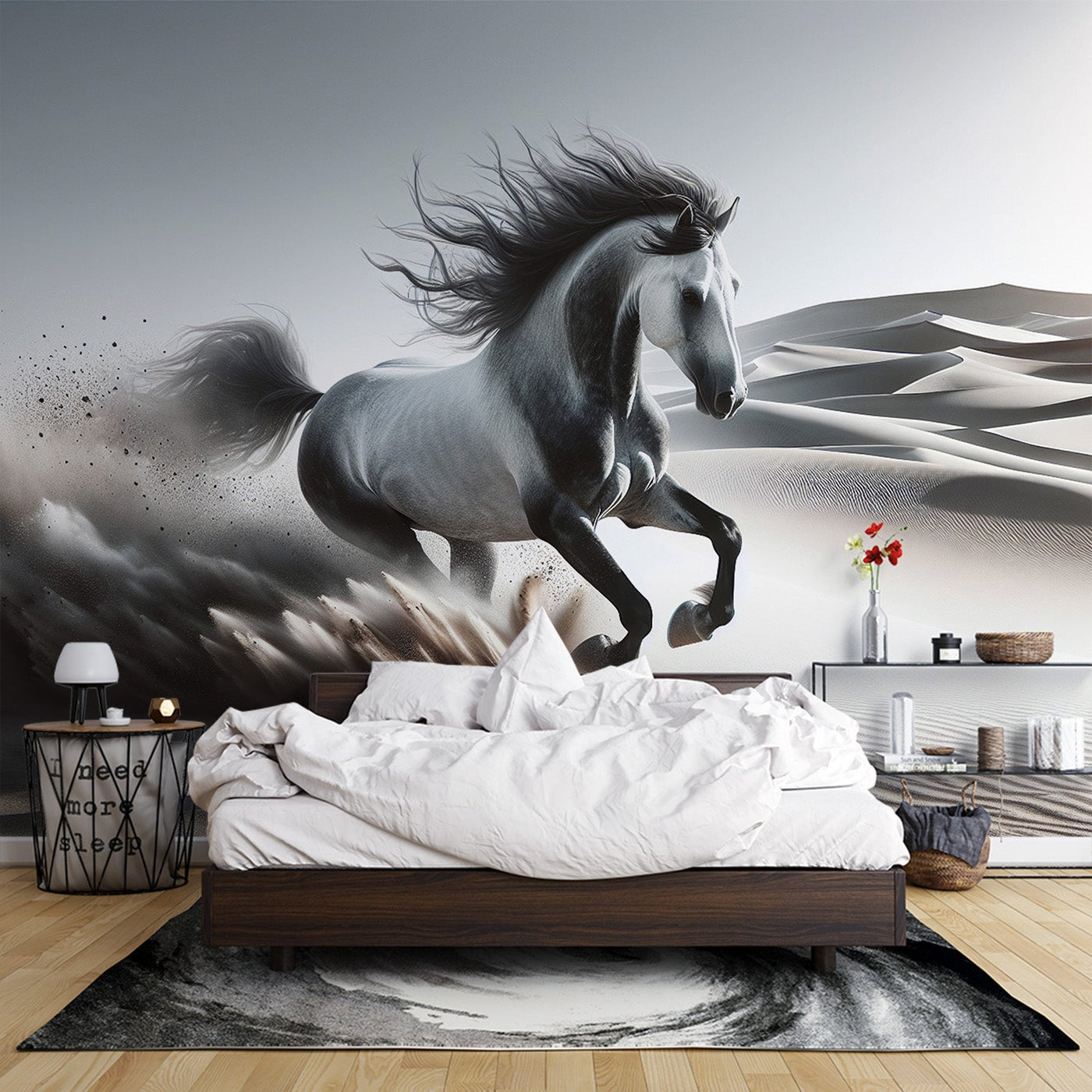 Horse Mural Wallpaper | Dynamic Racing Stallion main image 0