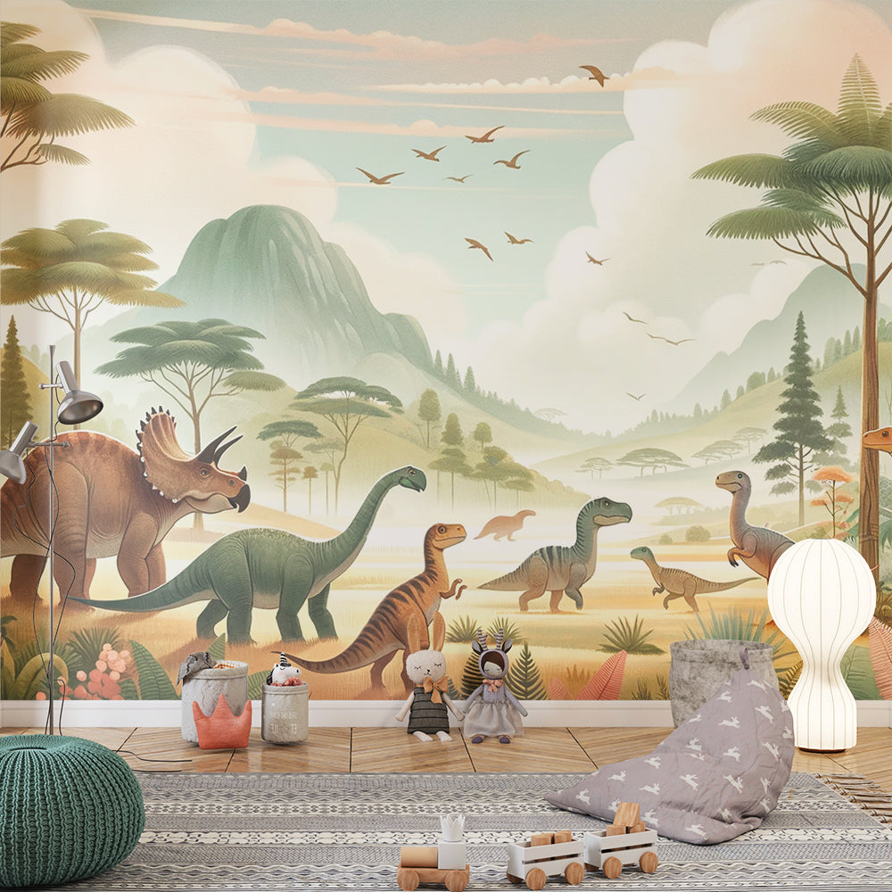 Dinosaur Mural Wallpaper