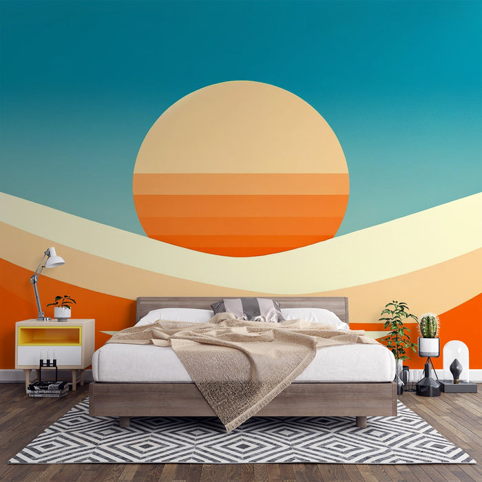 Mural Wallpaper of Dune | Sunset and Red Dune