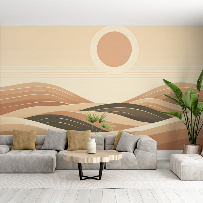 Mural Wallpaper of dune | Sunny desert in beige tones