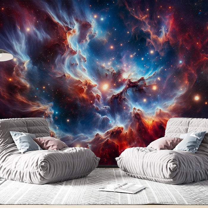 Space Mural Wallpaper | Multicolored Milky Way